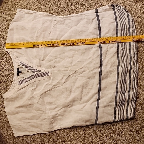 Talbots petite 100% linen boxy fit semi sheer top XLPetite - Picture 6 of 8